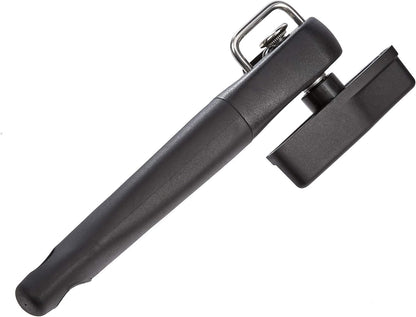 Amazon Basics Manual Can Opener, Easy to Use, Hand Held with Soft Grip Single Handle, Clean Cutting, Large, Black