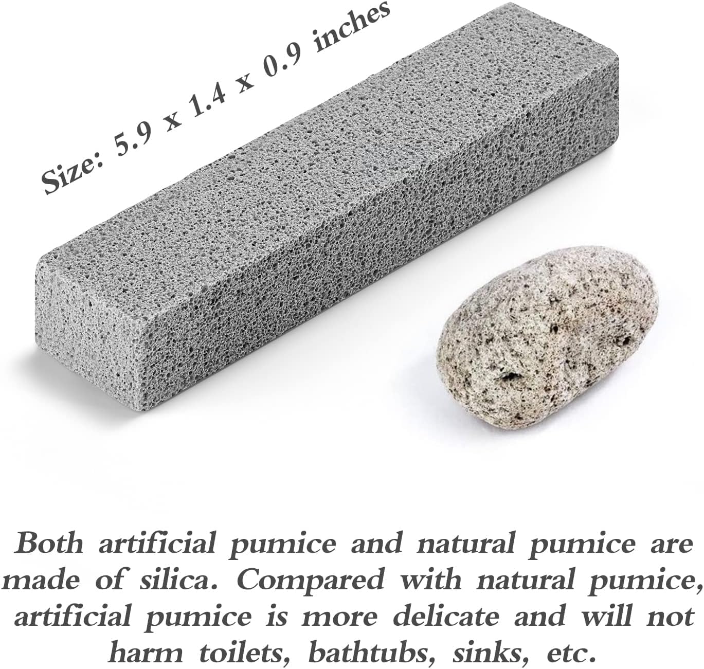 6 Pack Pumice Stone for Toilet Cleaning, Hard Water Rings & Stains | Bowl Stick,Powerfully Cleans Hard Water Rings, Calcium Buildup & Stains, Suitable for Cleaning Toilet, Bathtubs
