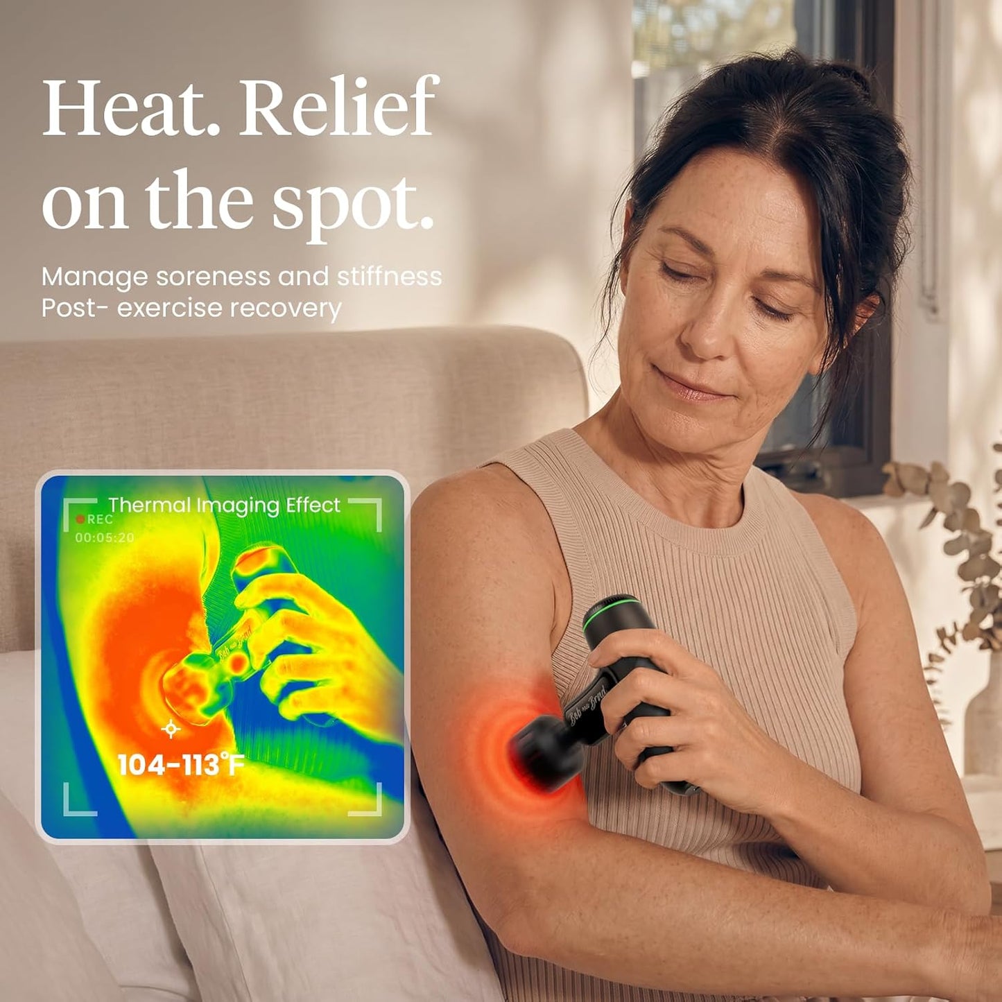 BOB AND BRAD Q2 Mini Massage Gun, Pocket-Sized Deep Tissue Massager Gun, Portable Percussion Muscle Massager Gun, Ultra Small & Quiet Muscle Massage Gun for Muscle Recovery with Carry Case