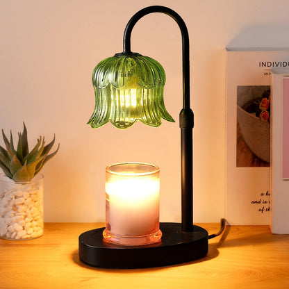 CRMILL Candle Warmer Lamp Electric Timer - Candles Warming Light Height Adjustable Dimmable Warmers Flower Lamps No Flame Heat Warm Melt Wax Jar Modern Home Decor Table Lights for Home Living Bedroom