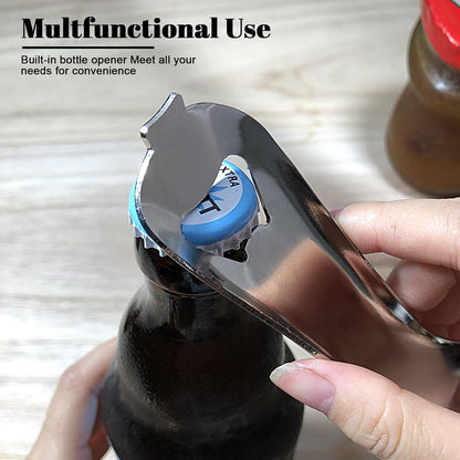 Mason Jar Opener No Lid Dents or Damage Multifunctional Tool | No dented lids,Easy twist removes any jar lid,Built in bottle opener,Comfortable grip,Built to last