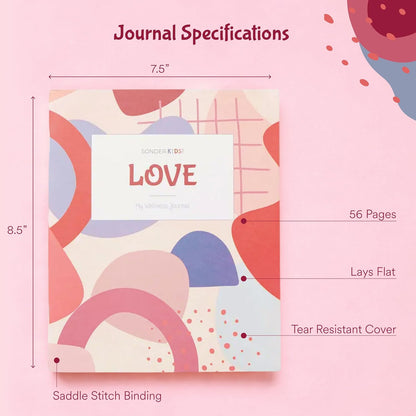 Sonder Kids Wellness Gratitude Journal - Kids Journal for Girls and Boys, Hands-On Activities like Crosswords, Coloring and Nature Prompts, Undated, Ages 6-12, 56 pages
