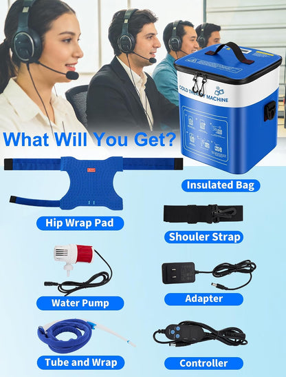 Ankle Foot Ice Pack Wrap for Cold Therapy Machine, Replacement Pad Only for Cryotherapy Unit, Cold Water Therapy for Plantar Fasciitis Relief, Post-Surgery & Injury Recovery - Universal Connector