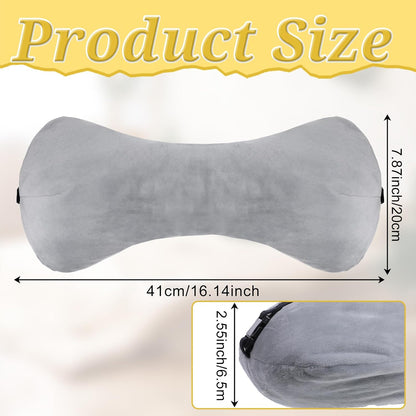 1Pc Neck Headrest Pillow for Recliner Armchairs, Bone Shaped Chair Head Cushion Plush Curve Cervical Roll Pillow with Adjustable Strap for Sleeping Neck Support Pain Relief Car Airplane Travel