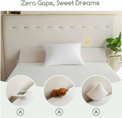 HIGOGOGO Queen Size Wedge Pillow for Headboard Gap - Multi Functional Mattress Wedge Bed Gap Filler Close The Gap (0-7") Between Your Mattress and Headboard or Wall (Grey 60"x11"x9")