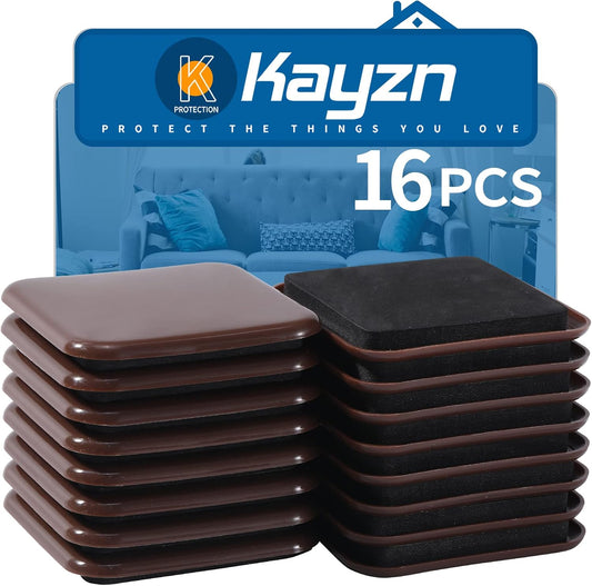 Furniture Sliders, 8pcs 4.7 inch Square Sliders for Furniture on Carpet, Heavy Duty Furniture Movers Sliders - Protect The Surface of Carpet, Easily Move Any Items!