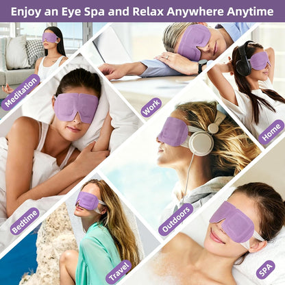 25 Pack Self Heating Warm Compress for Dry Eyes,Steam Eye Mask for Digital Eye Strain & Stye Treatment, Disposable Heated Eye Mask, Moist Heat No Microwave Needed, Sleep Travel Ready