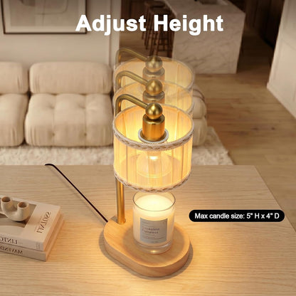 Candle Warmer Lamp with Timer, Modern Golden Candle Warmer for jar Candles, Electric Wax Warmer, Includes 2 Bulbs, Birthday Gift for Women, Mom, Housewarming
