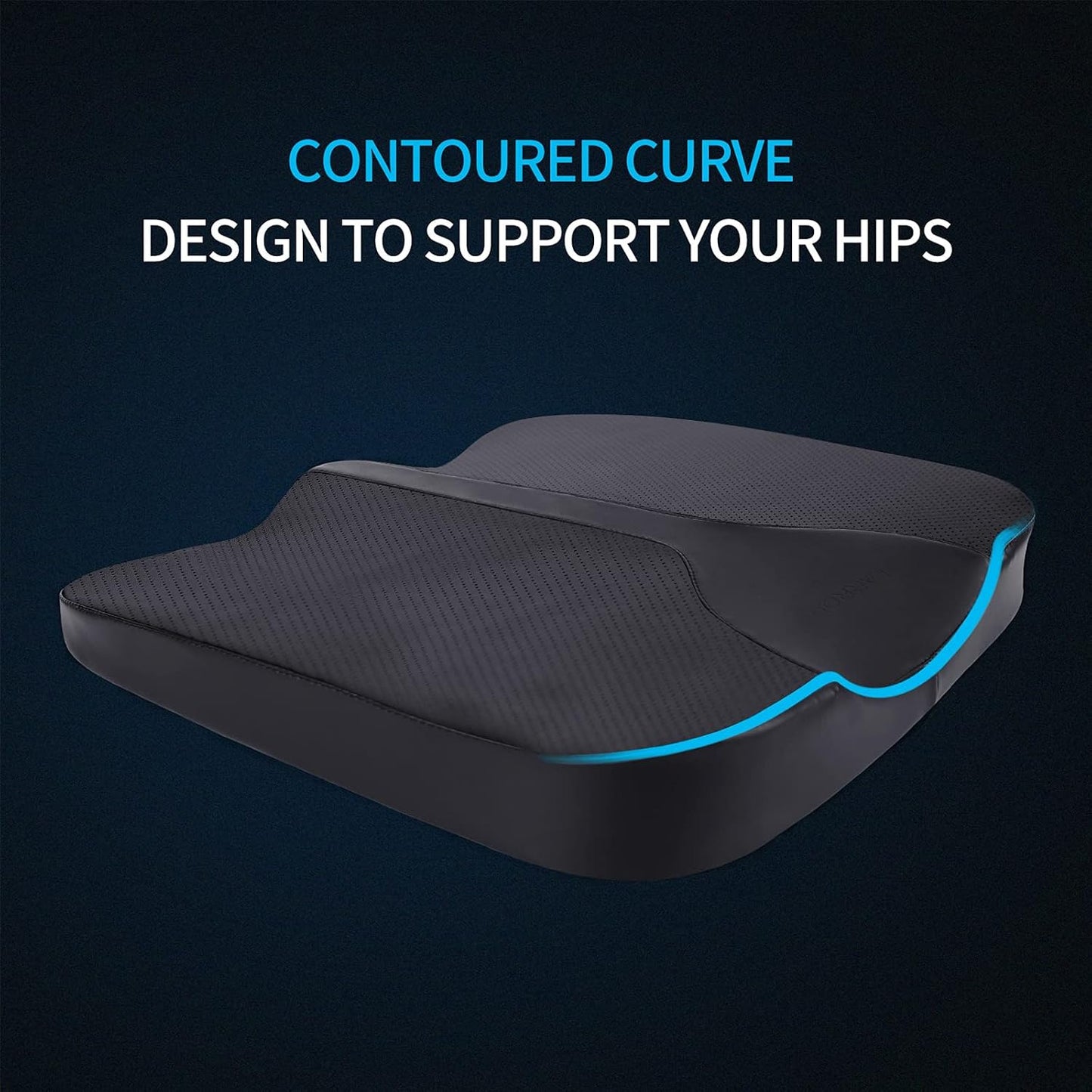 Car Seat Cushion - Comfort Memory Foam Seat Cushion for Car Seat Driver, Tailbone (Coccyx) Pain Relief, Car Seat Cushions for Driving (Gray)