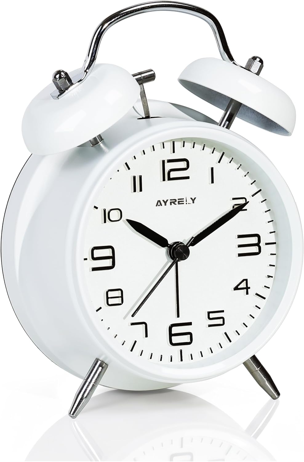 AYRELY® Super Loud Alarm Clock for Heavy Sleepers, 4.5 Inch Twin Bell Retro