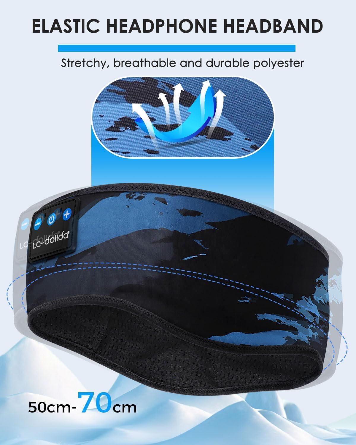 LC-dolida Sleep Headphones Headband Bluetooth 5.4, Sports Headband Earphones Wireless with Speaker Microphone USB C for Women Sleeping Gift Workout Jogging Yoga Insomnia Travel Meditation, Butterfly