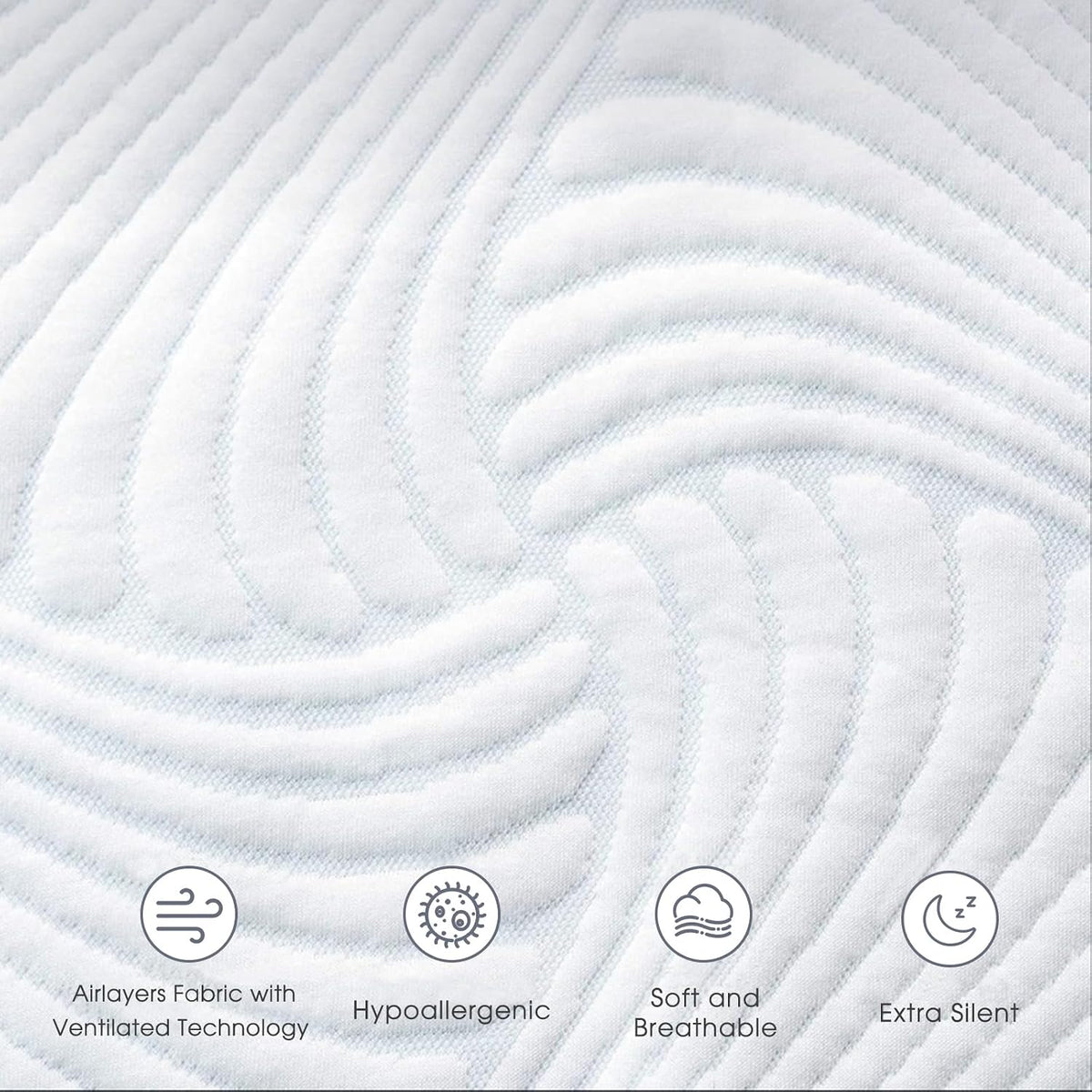 Heated Mattress Pad Foot Queen, 3D Air Fabric, Preheat & Memory for Winter