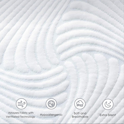 Heated Mattress Pad Foot Queen, 3D Air Fabric, Preheat & Memory for Winter