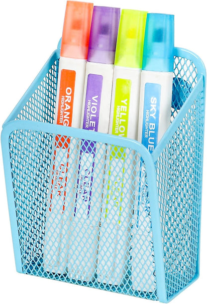 UCYCAZ Magnetic Pen Holder,Single Magnetic Pencil Locker Holder Organizer | Strong Magnets Mesh Marker Holder,Locker Accessories,Writing Utensil Storage Organizer,Pen Basket for Whiteboard,Refrigerator