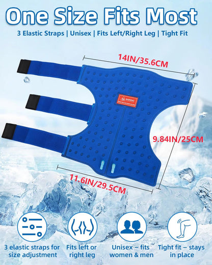 JOBYNA Leakproof Cold Therapy Knee Pad – Compatible Exclusively Ice Therapy Machine, Continuous Circulating Ice Knee Wrap for Post-Surgery Recovery, ACL, Meniscus Tear – No Gel Replacement Pad