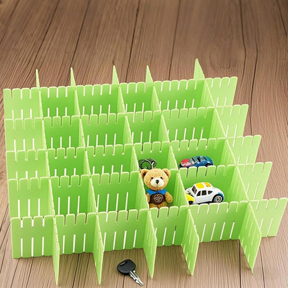 ZOENHOU 60 PCS DIY Drawer Divider Organizers, Pink Grid Drawer Dividers, Adjustable Premium Plastic Organizers for Makeup Drawers Desktop Kitchen Drawer Organizers and Storage, 12.6 x 2.76 Inch