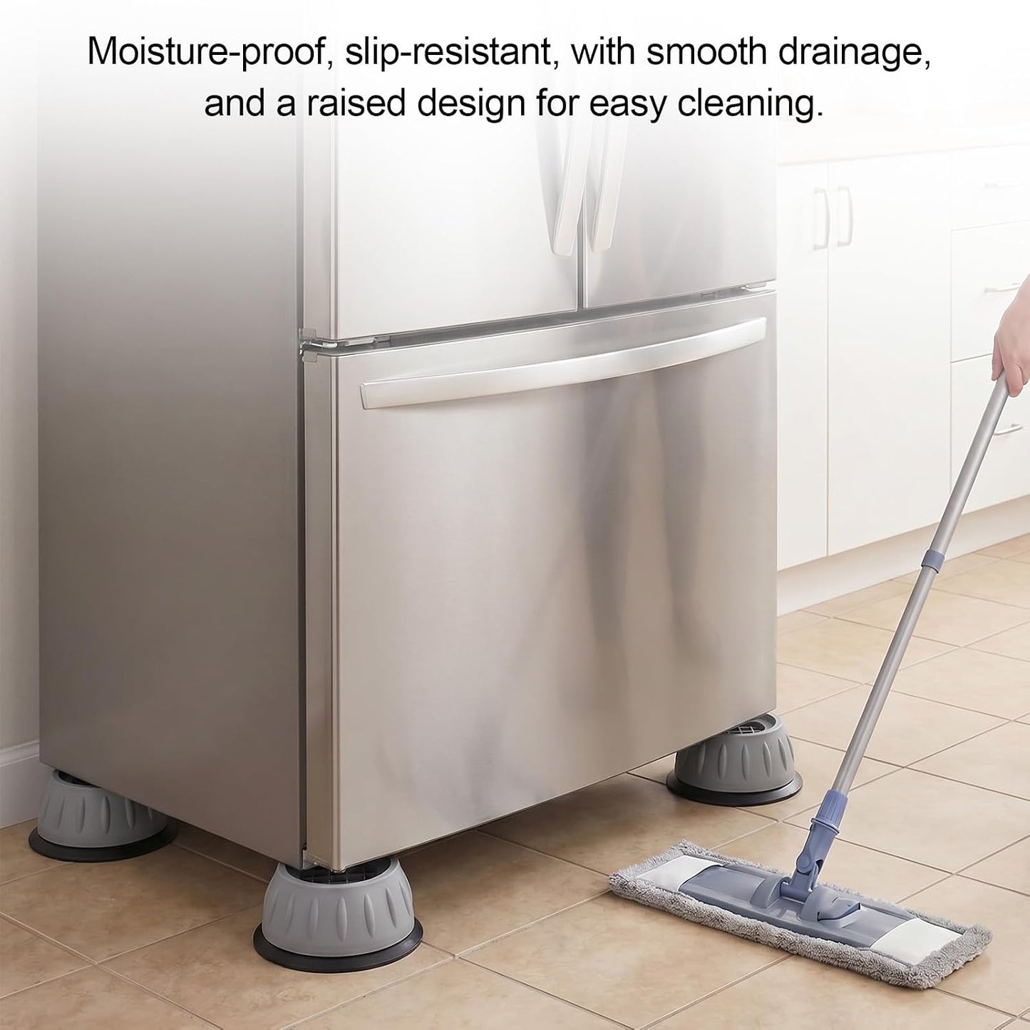 4 PCS Anti Vibration Pads for Washing Machine Leveling Feet Rubber Anti-Vibration Feet Pad Antivibration Pads for Washing Machine Reduce Noise Dryer Shock Prevent Walking, Universal Size