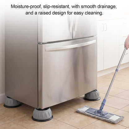 4 PCS Anti Vibration Pads for Washing Machine Leveling Feet Rubber Anti-Vibration Feet Pad Antivibration Pads for Washing Machine Reduce Noise Dryer Shock Prevent Walking, Universal Size