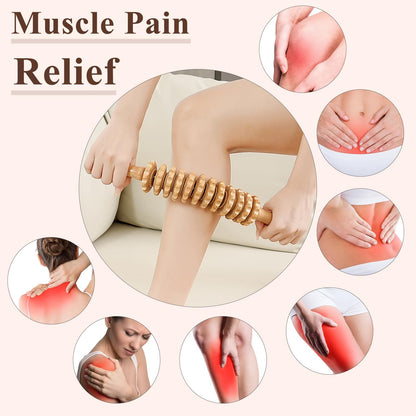 3Pcs Wood Therapy Massage Tools Lymphatic Drainage Massager Wooden Massager Body Sculpting Tools for Maderoterapia,Anti-Cellulite,Pain Relief(3-in-1 Massager)