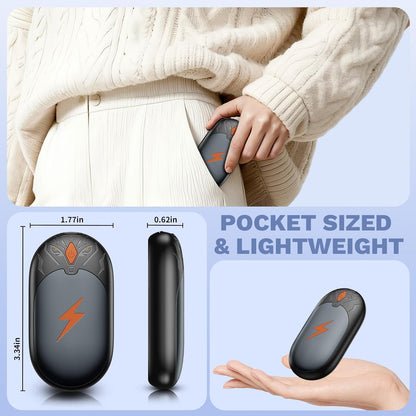 Hand Warmers Rechargeable 2 Pack, Electric Hand Warmer Up to 24Hrs, Wolf-Shape, Portable Reusable HandWarmer, Winter Gifts for Camping, Hunting, Fishing, Christmas