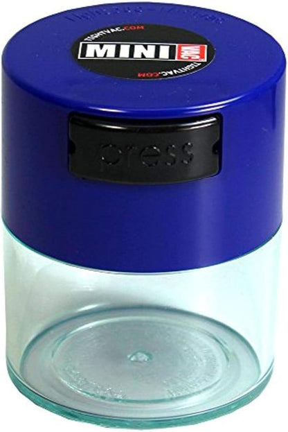 Minivac - 10g to 30 grams Airtight Multi-Use Vacuum Seal Portable Storage Container for Dry Goods, Food, and Herbs - Green Clear
