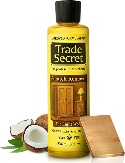 Trade Secret Scratch Concealer for Dark Wood Furniture & Floors – Dark Brown Shade Stain Covers Nicks, Scuffs, Dog & Cat Scratches, Minor Defects – Real Wood Only