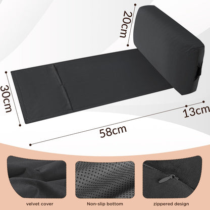 Head Recliner Pillow Adjustable Shredded Memory Foam Headrest Pillows for Recliner Chairs,Non-Slip Velvet Cushion for Pain Relief Neck Support Pillow for Travel Home Sofa Armchair with Zipper Cover