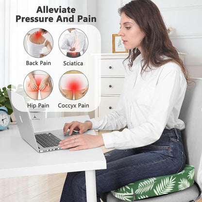 Tailbone Pain Relief Cushion, Memory Foam Seat Cushion for Coccyx Sciatica Pain Pressure Relief Office Desk Chair