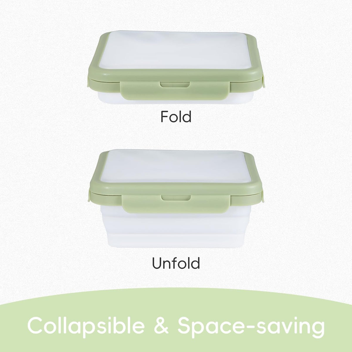 Reusable Silicone Food Storage Container with Lid Avocado Saver(6.5 cups/0.4 gal), Onion Keeper, Silicone Kitchen Organizers for Fridge