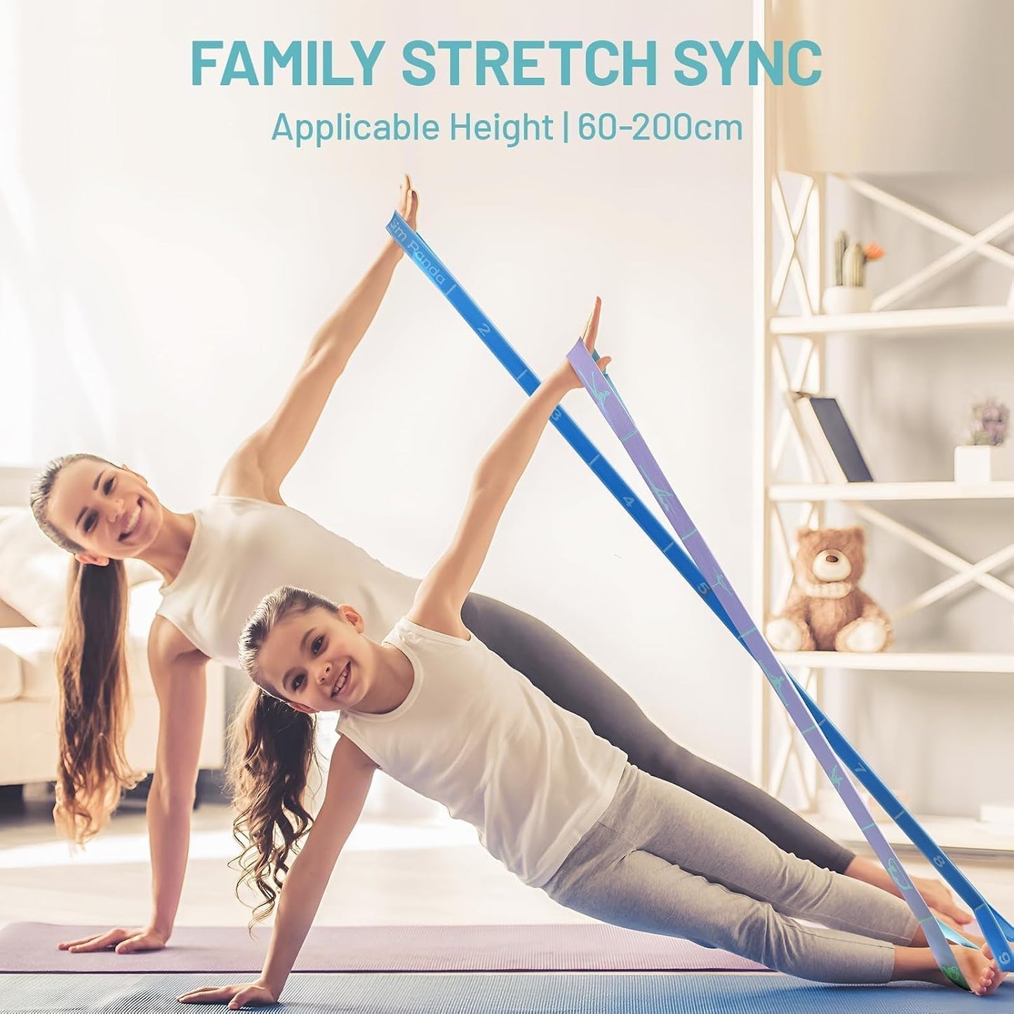 Stretch Strap, Multi-Loop for Physical Therapy,Elastic Yoga Stretching Strap for Dance,Yoga, Pilates & Gymnastics Exercise, Ballet Stretching Band for Flexibility, Leg Stretching