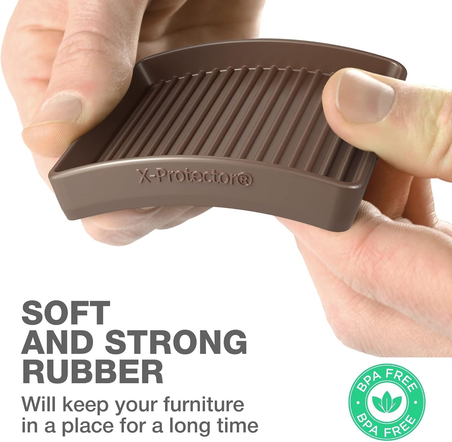 Furniture Cups X-PROTECTOR – 1.7" Caster Cups 4 PCS – Furniture Coaster | Ideal Bed Stoppers – Non Skid Furniture Pads with a Perfect Design – Lined Rubber Furniture Pads - Protect Any Flooring!