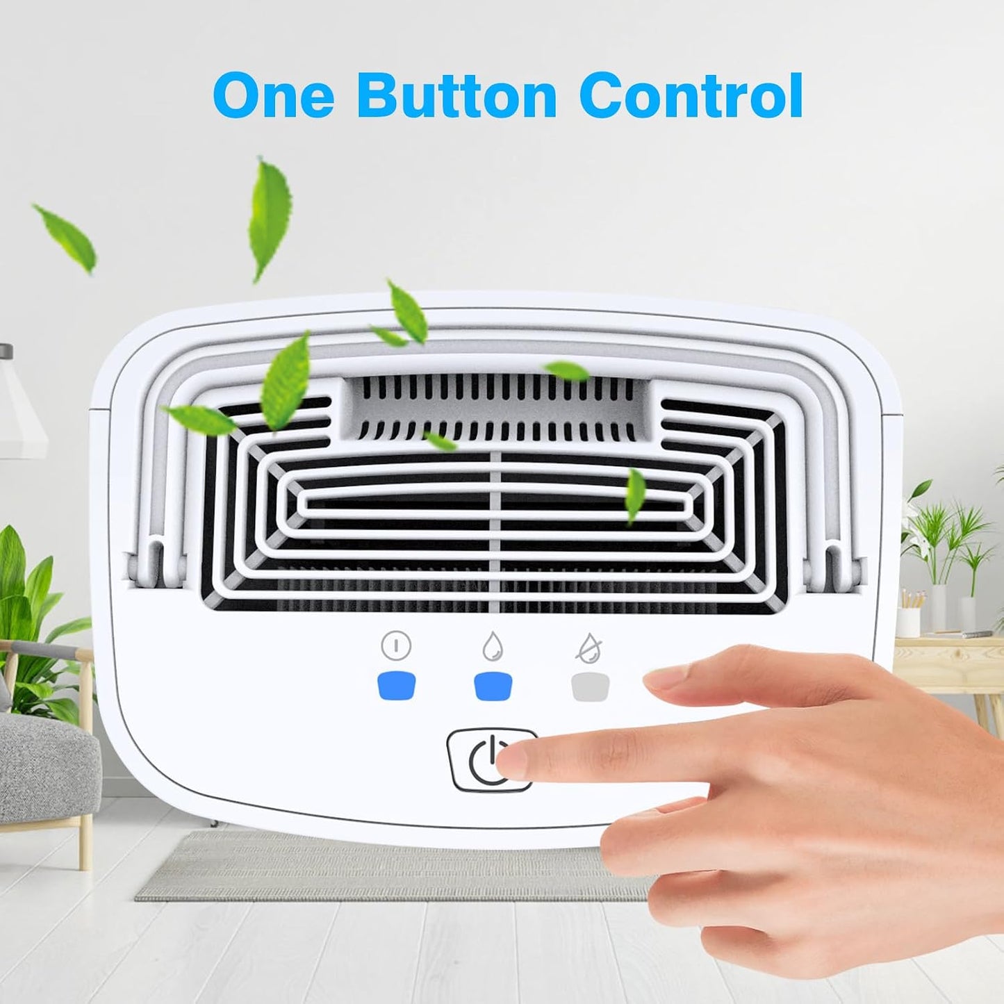 Dehumidifier 68oz(2000ml) Small Dehumidifier with Drain Hose for Up to 650 sq.ft Ultra Quiet Mini Portable Air for Home Basements Bathroom Bedroom Closet Kitchen RV