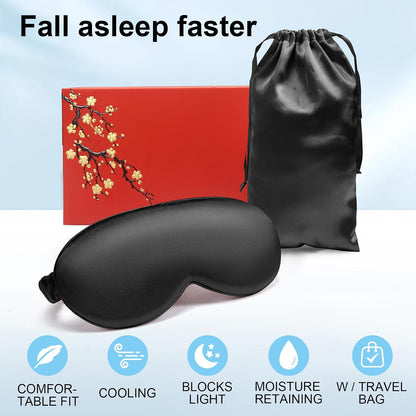 Silk Eye mask for Sleeping 3D Anti Wrinkle Skin Friendly Black Out Dusty Rose