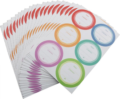DGZZI 120PCS Removable Refrigerator and Freezer Labels 1.57 Inch Round Adhesive Food Storage Stickers Easy to Clean Leaves No Residue 6 Colors for Marking Expiration Dates on Canned Goods