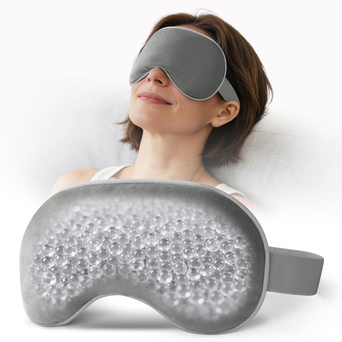 Umisleep Heated Eye Mask, Microwavable Moist Heat, Warm Compress, Purple