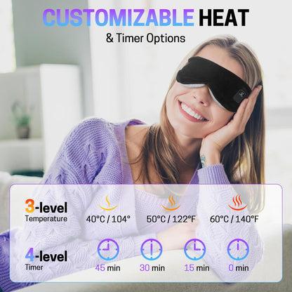 Aurya Heated Eye Mask for Dry Eyes, Cordless Warm Eye Mask, Relief Eye Irritated & Strained, Heated Mask for Blepharitis, Styes, Eye Relief, 8.85×3.35 in