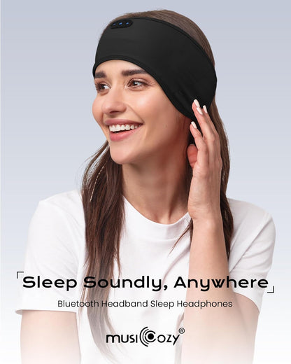 MUSICOZY Sleep Headphones Bamboo Bluetooth Headband for Side Sleepers