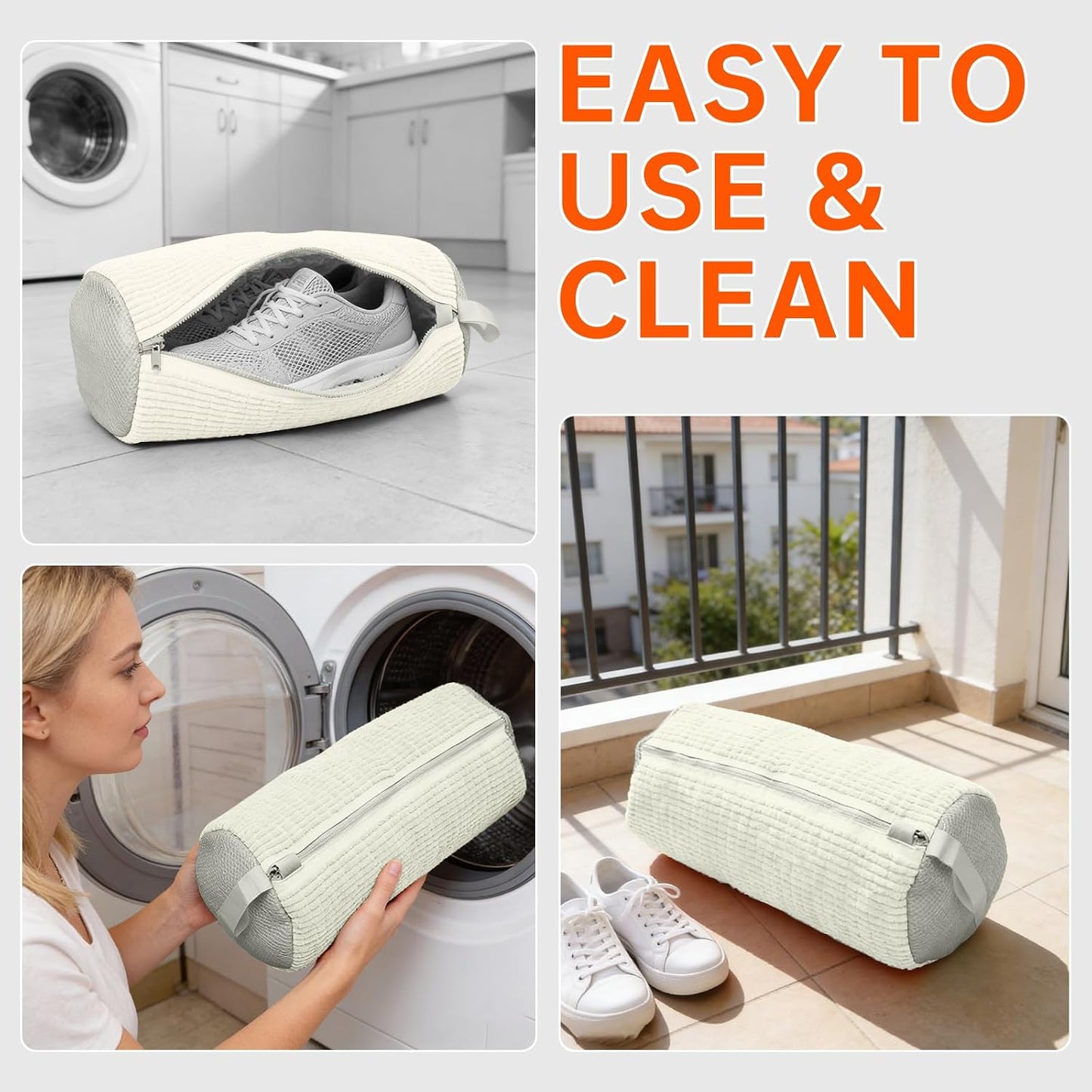 1PCS Blue Shoe Washing Machine Bags for All Shoe Types | Deep Cleaning,Reusable and Durable,Safeguarding Shoes from Scuffs and Deformation,Tear-Resistant Chenille Fabric