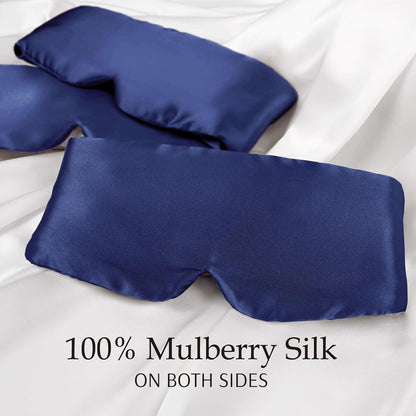 Zenssia 100% Mulberry Silk Sleep Mask Eye Mask for Men and Women, Light Plum