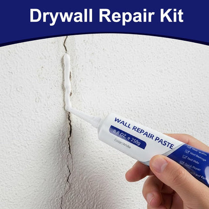 Drywall Repair Kit, 2 Pack Wall Mending Agent, Wall Patch Repair Kit with Scraper, Simple Filling of Wall Holes＆Efficient Crack Repair