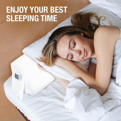 Vekkia 34" Extra-Long Wedge Pillow,7.5" Bed Wedge Pillow for Sleeping,White | Pillow Wedge Back Support for After Surgery, Idea for Acid Reflux,Snoring Relief,Removable Washable Cover&Double Side Pockets