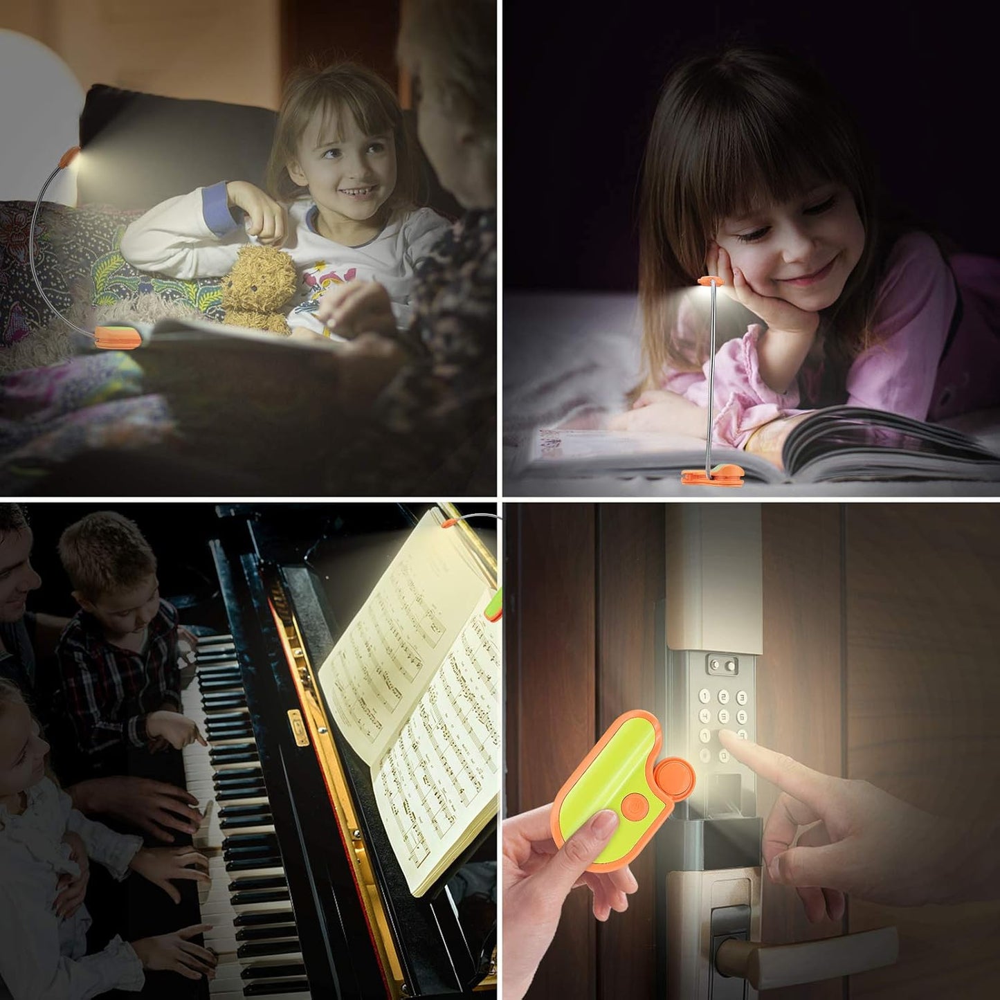BIGMONAT Rechargeable Book Reading Light in Bed,Dimmable Warm/White Book Light for Kids,Multi Colors Portable LED Reading Lamp with Rotary Light Neck,Wireless Clip on Reading Light for Student(Green)