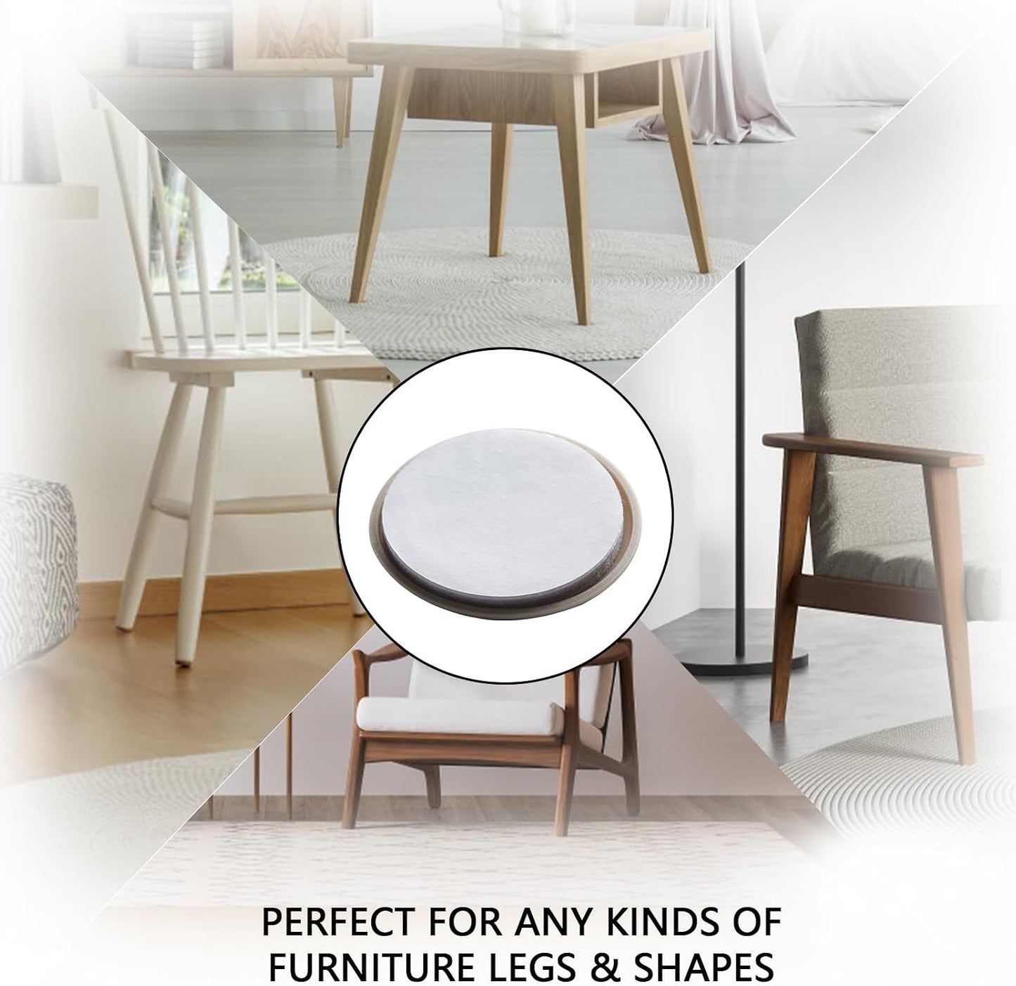 Self-Adhesive Furniture Sliders for Carpets, Furniture Moving Pads (36Pcs) 1-3/4" Furniture Mover Glides, Self Sticks Carpet Furniture Carrier - Move Any Item Quickly and Easily!