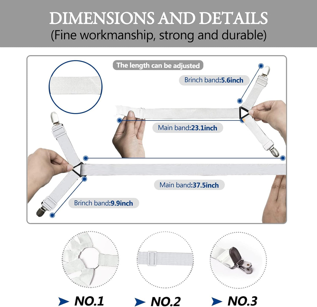 TGOOD Gift for Mum!Sheet Fasteners keepers-Adjustable Elastic Bed Sheet Holder Straps for Full,Queen,King Twin Bed,6 Way Cross Sheet Clips Suspenders Band,Fitted Round and Square Mattresses.(black)