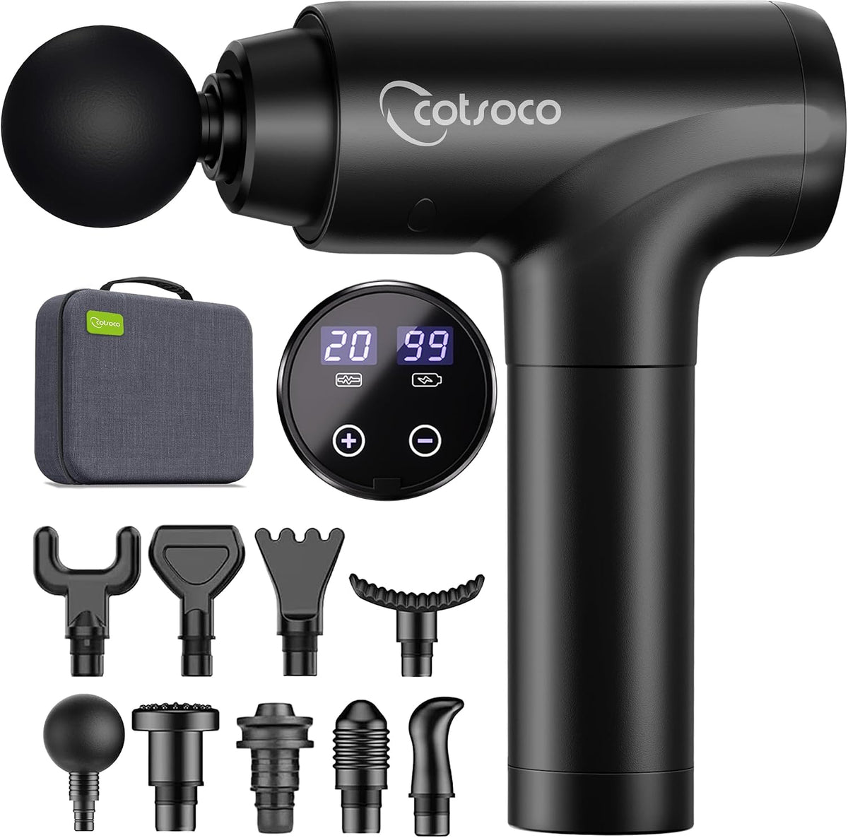 cotsoco Massage Gun Deep Tissue, Handheld Muscle Massager, Gifts for Men