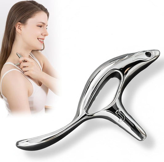 Metal Trigger Point Massage Tool,Pressure Point Massage Tool For TMJ Relief | Fascia Release Tools&Thumb Saver Fascia Massager，Ease Jaw Tension, Sore Muscles, Great For Daily Deep Massage & TMJ Relief