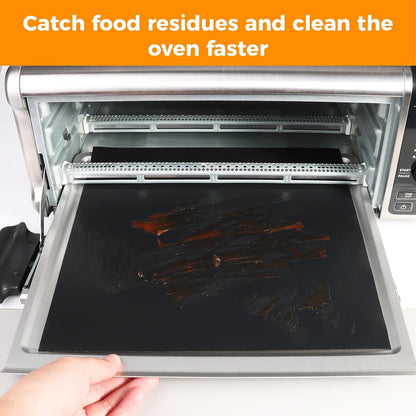 4 Pack Air Fryer Liners for Ninja Flip Toaster Oven, Non-stick Reusable | Oven Liners for Bottom of Oven, for Ninja SP101 SP201, Durable for Long Time Use, Cuttable, Cut Down Cleaning Work