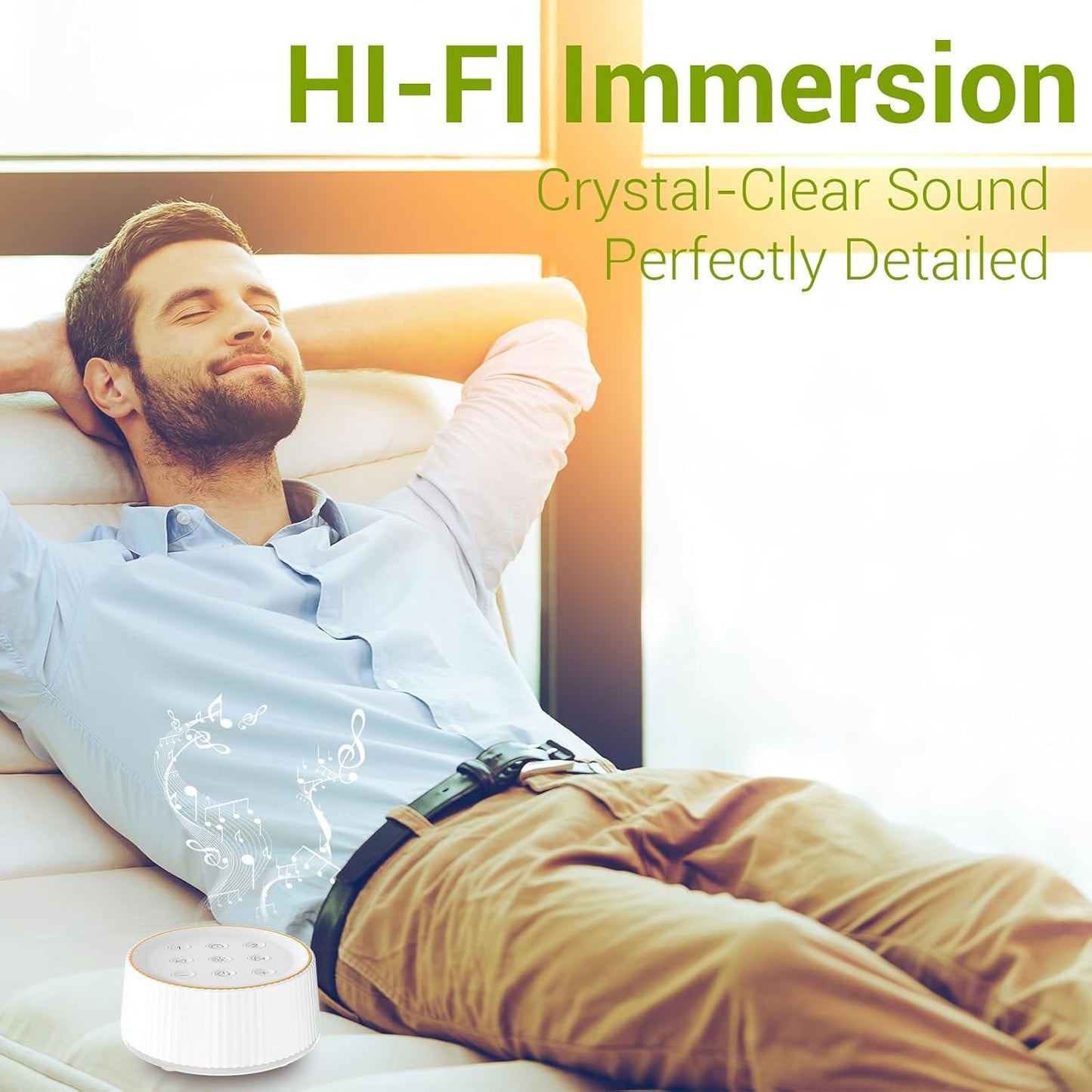 White Noise Machine, 26 Hi-Fi Soothing Sounds & 10 Colors Night Light Sound Machine for Sleeping Adults, Baby & Kids, Portable Sleep Machine with 6 Timers, Noise Canceling for Home Office