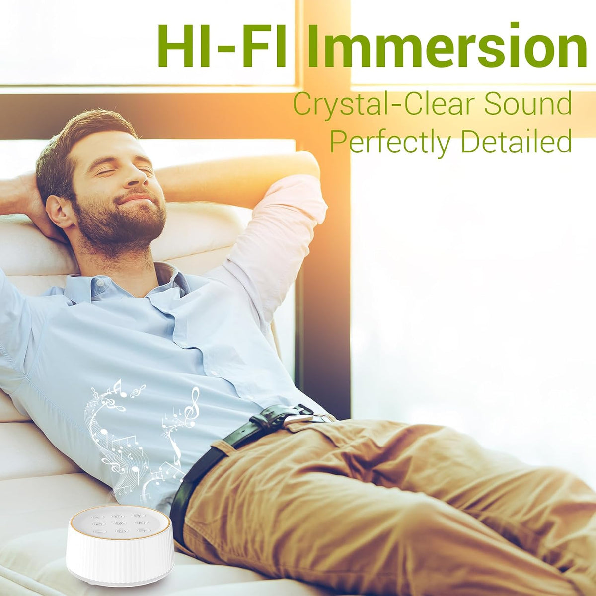 White Noise Machine with Night Light for Sleeping