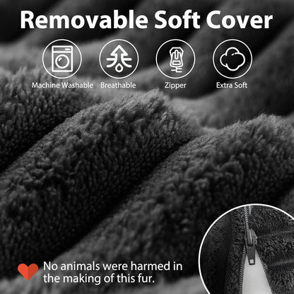 ENITYA 22" XL Back Pillow for Bed Sitting Up with Armrests & Big Pockets | Reading Pillow for Bed, Soft Back Support Chair, Ideal for Watching TV, Gaming, Nursing, Resting, Post Surgery, Dark Grey